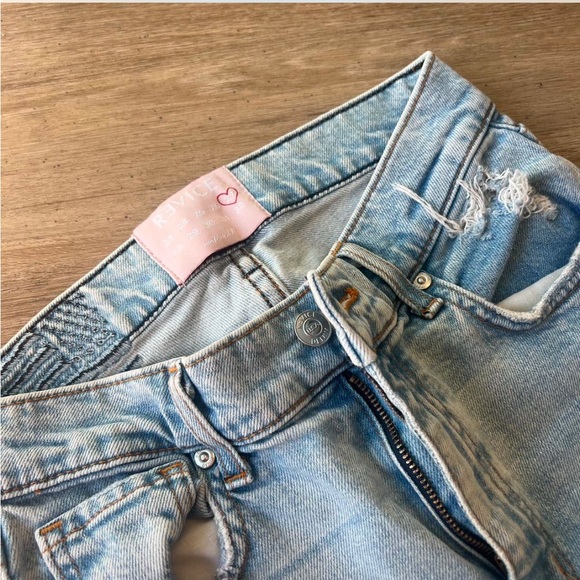 Revice light blue high waisted straight/ skinny leg jeans - Picture 4 of 6
